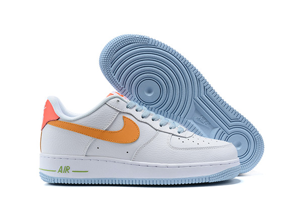Men's Air Force 1 White/Orange Shoes 0106 Men's Air Force 1 White/Orange Shoes 0106